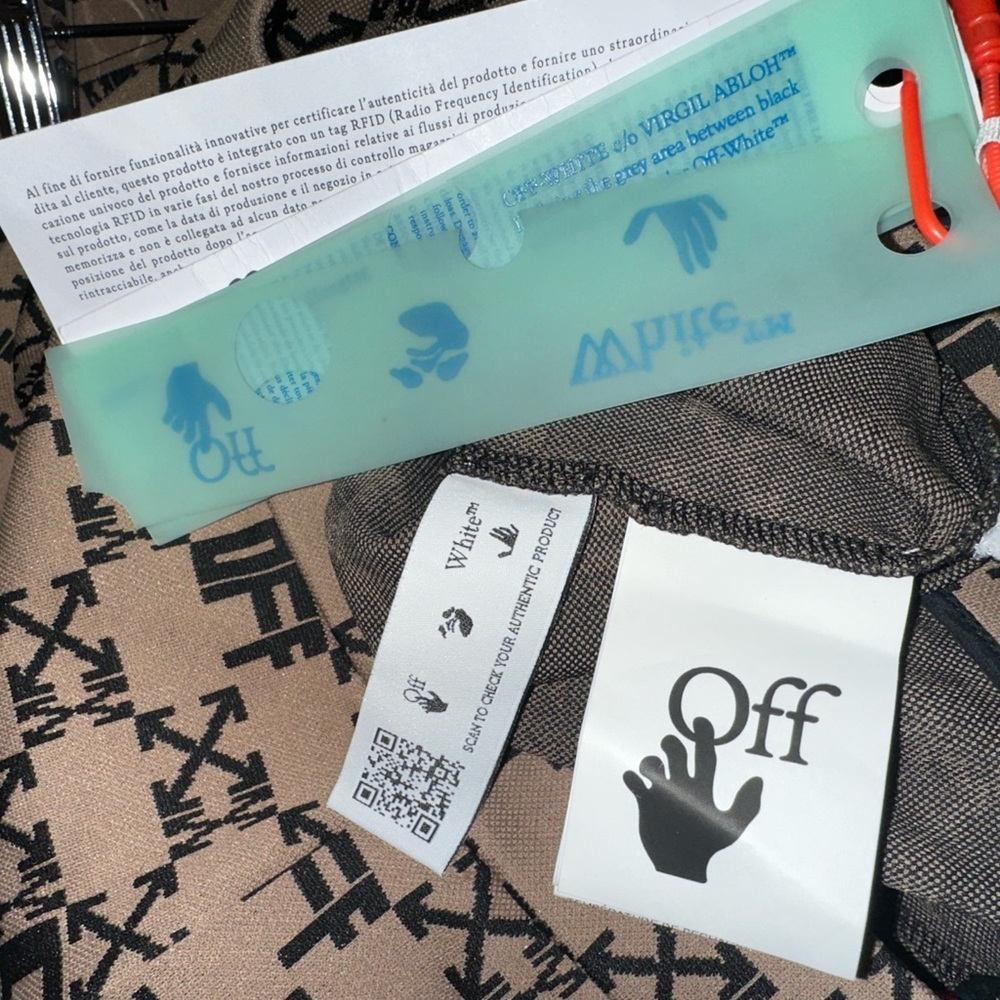 New Off-White Monogram Split Hem Leggings in Brown Size 38 - Picture 10 of 12